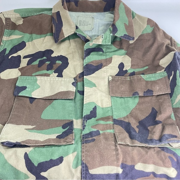 Golden Manufacturing Co Woodland Camo Combat Button Down Coat Size Small Short - Picture 4 of 9